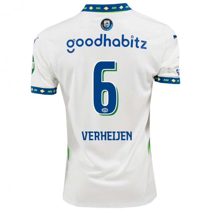DanxenメンズJanneke Verheijen#6ホワイト ダークブルーサードユニフォームシャツ2024/25ジャージーユニフォーム