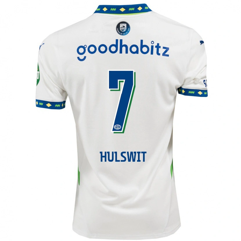 DanxenメンズZera Hulswit#7ホワイト ダークブルーサードユニフォームシャツ2024/25ジャージーユニフォーム