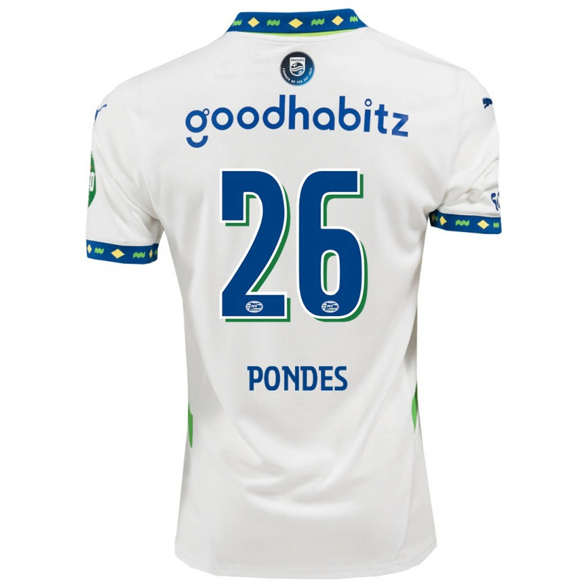 DanxenメンズMoon Pondes#26ホワイト ダークブルーサードユニフォームシャツ2024/25ジャージーユニフォーム