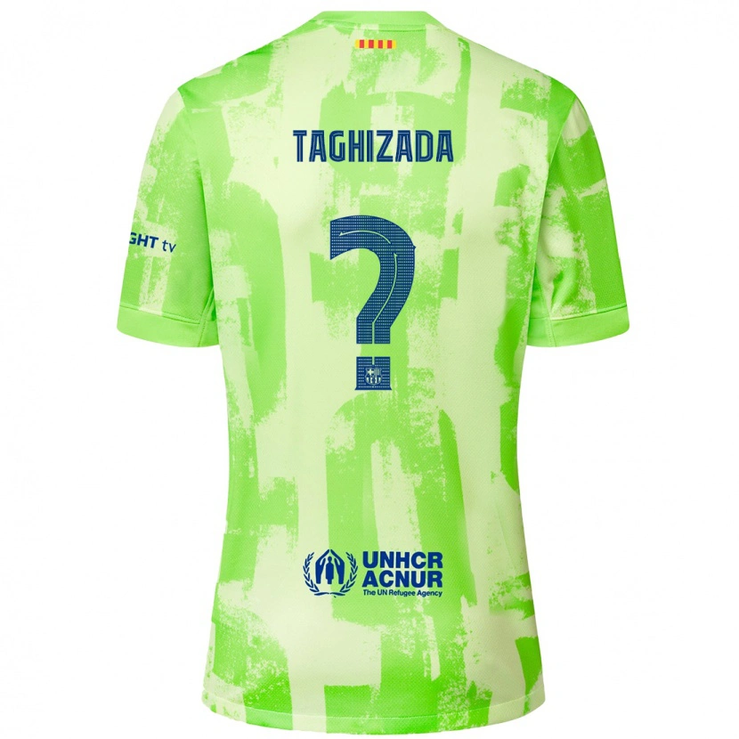 DanxenメンズEldar Taghizada#0ライムサードユニフォームシャツ2024/25ジャージーユニフォーム