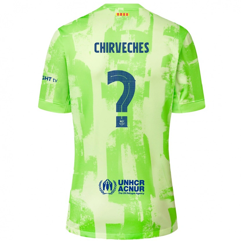 DanxenメンズRaúl Chirveches#0ライムサードユニフォームシャツ2024/25ジャージーユニフォーム