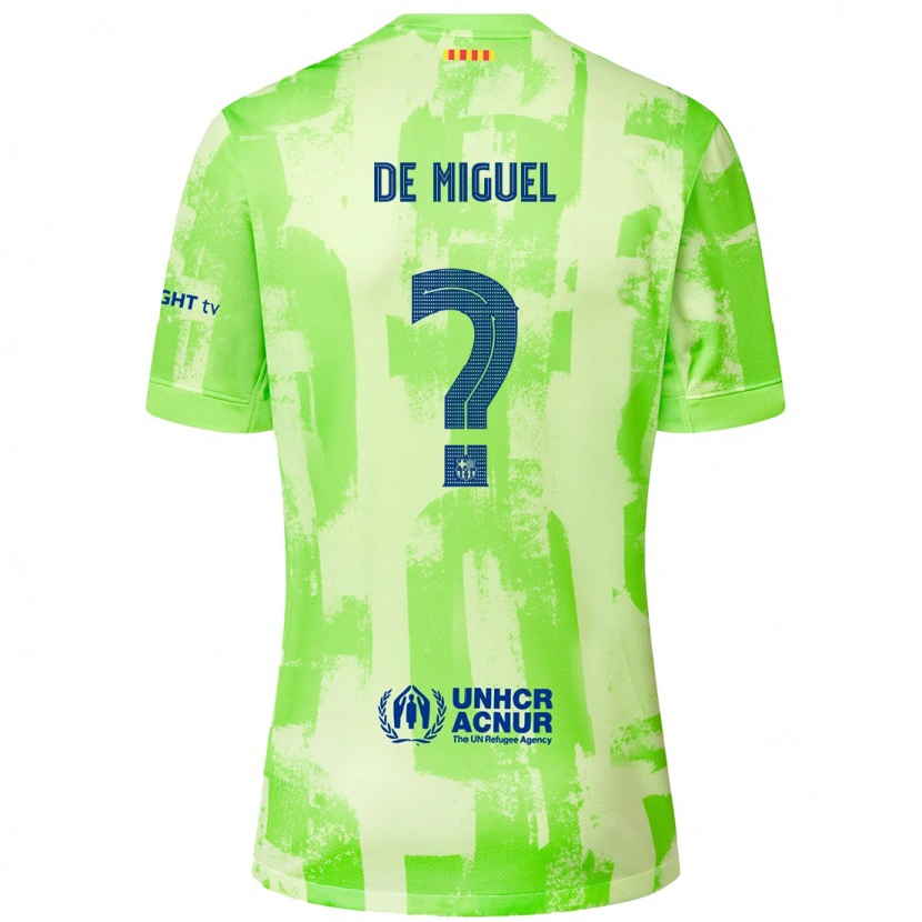 DanxenメンズCarlos De Miguel#0ライムサードユニフォームシャツ2024/25ジャージーユニフォーム