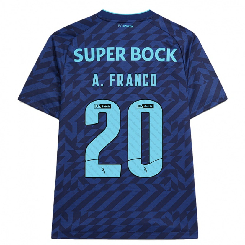 Danxenメンズアンドレ・フランコ#20ネイビーブルーサードユニフォームシャツ2024/25ジャージーユニフォーム