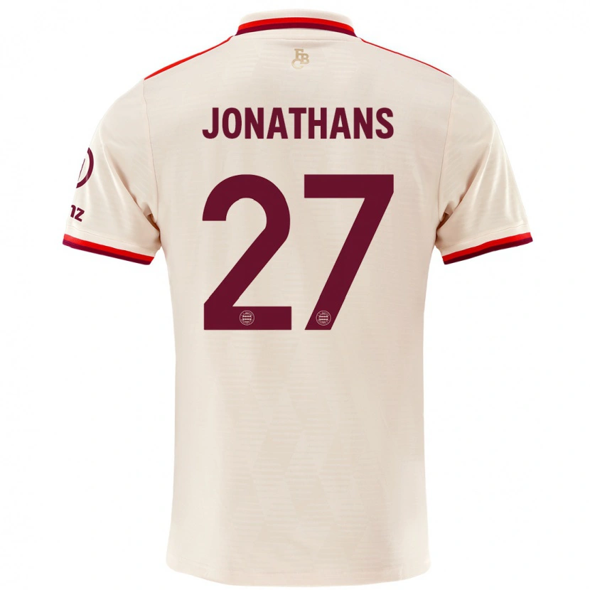 Danxenメンズデイビット・ジョナサンズ#27リネンサードユニフォームシャツ2024/25ジャージーユニフォーム