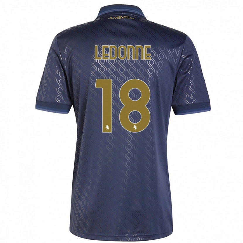 DanxenメンズNicolò Ledonne#18ネイビーブルーサードユニフォームシャツ2024/25ジャージーユニフォーム