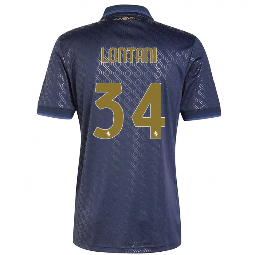 DanxenメンズMatteo Lontani#34ネイビーブルーサードユニフォームシャツ2024/25ジャージーユニフォーム