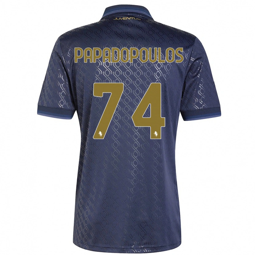 DanxenメンズChristos Papadopoulos#74ネイビーブルーサードユニフォームシャツ2024/25ジャージーユニフォーム