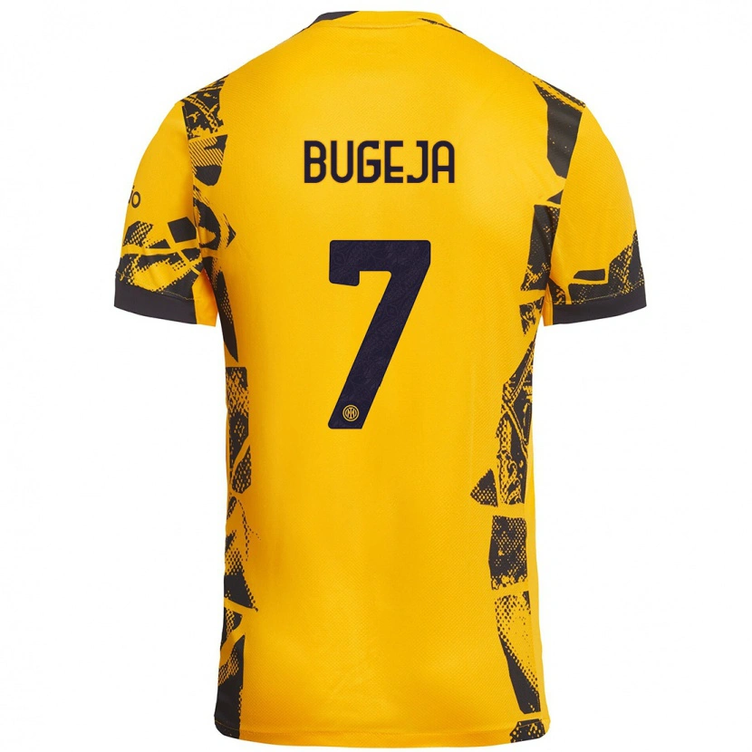 DanxenメンズHaley Bugeja#7ゴールド ブラックサードユニフォームシャツ2024/25ジャージーユニフォーム