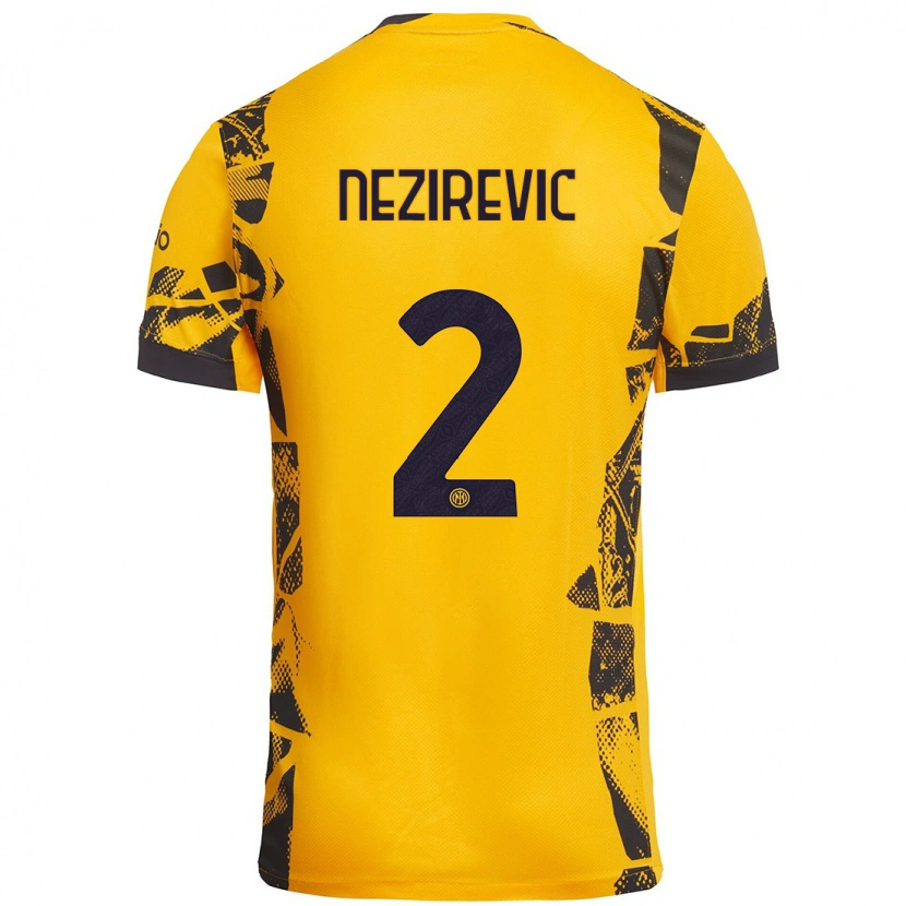 Danxenメンズアレム・ネジレビッチ#2ゴールド ブラックサードユニフォームシャツ2024/25ジャージーユニフォーム