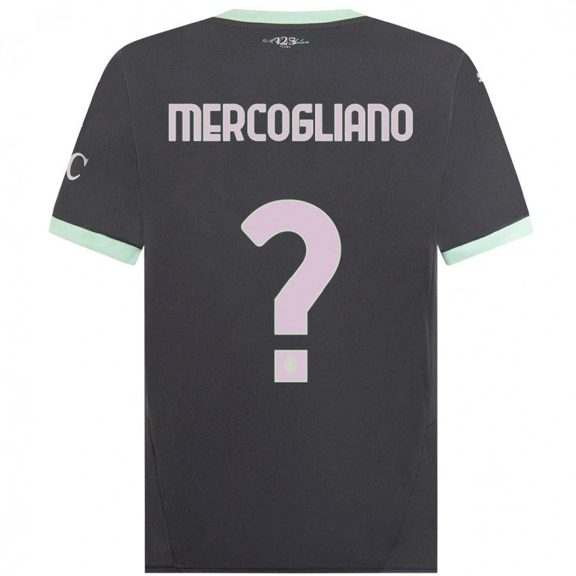 DanxenメンズMattia Mercogliano#0グレーサードユニフォームシャツ2024/25ジャージーユニフォーム
