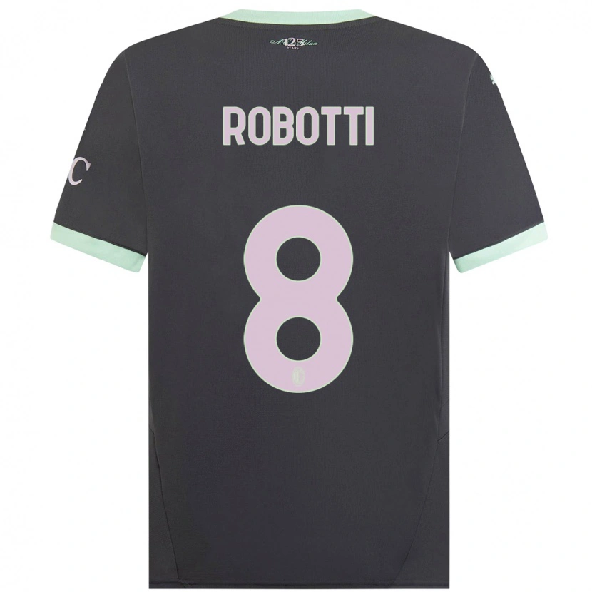Danxenメンズジョバンニロボッティ#8グレーサードユニフォームシャツ2024/25ジャージーユニフォーム