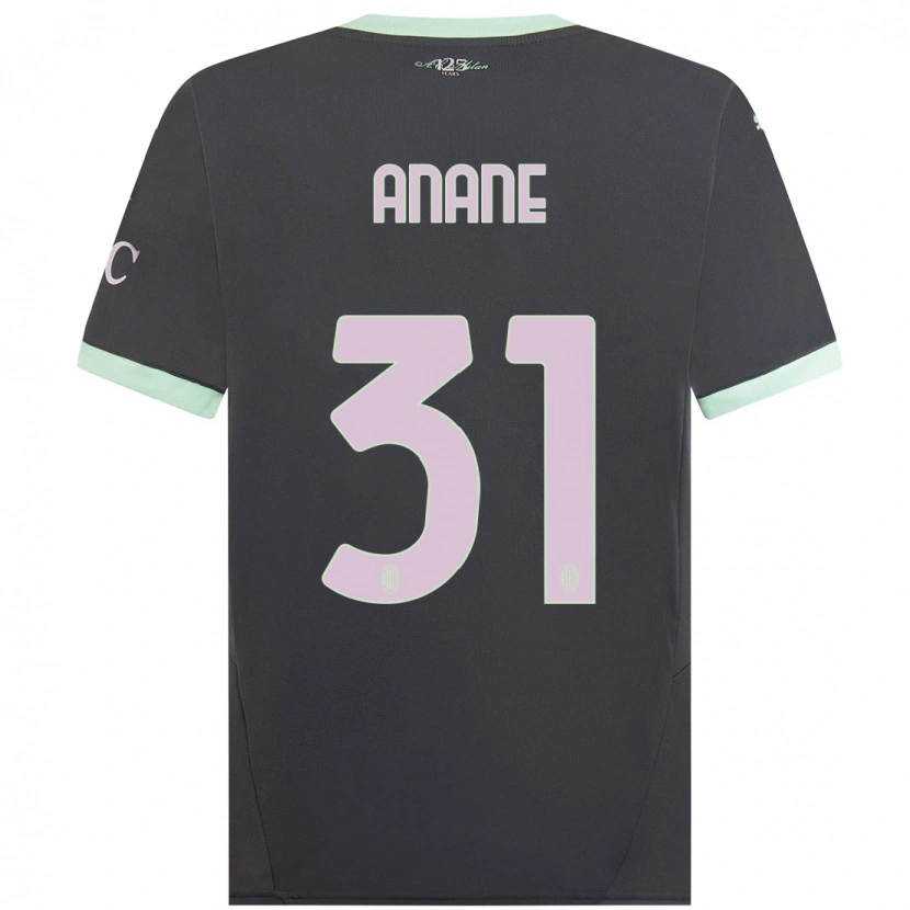 Danxenメンズエマニュエル・アナネ#31グレーサードユニフォームシャツ2024/25ジャージーユニフォーム