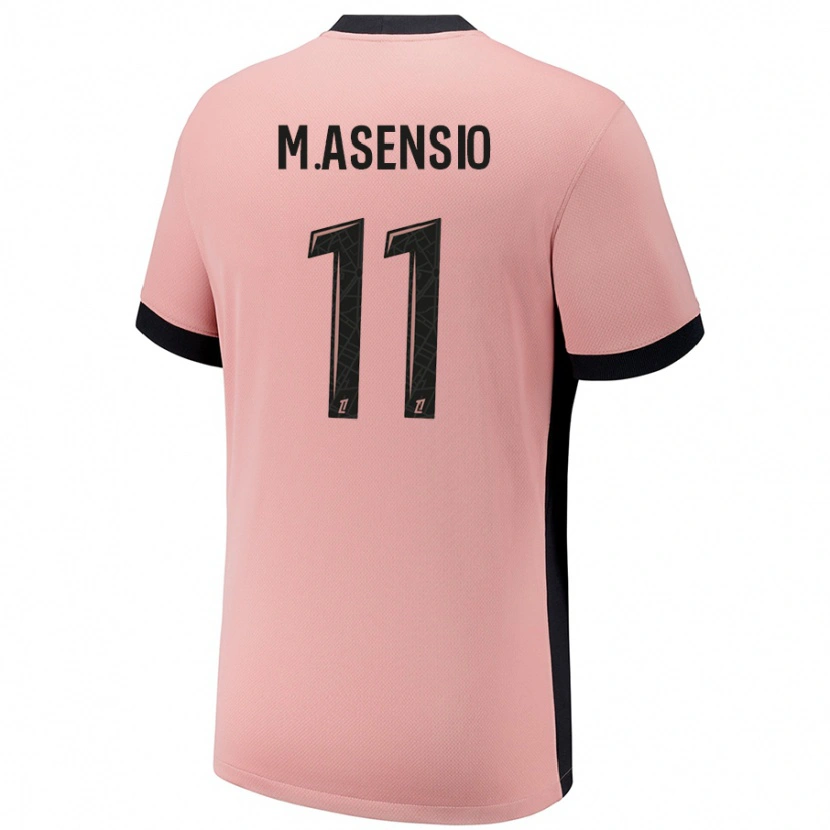Danxenメンズマルコ・アセンシオ#11ラストピンクサードユニフォームシャツ2024/25ジャージーユニフォーム