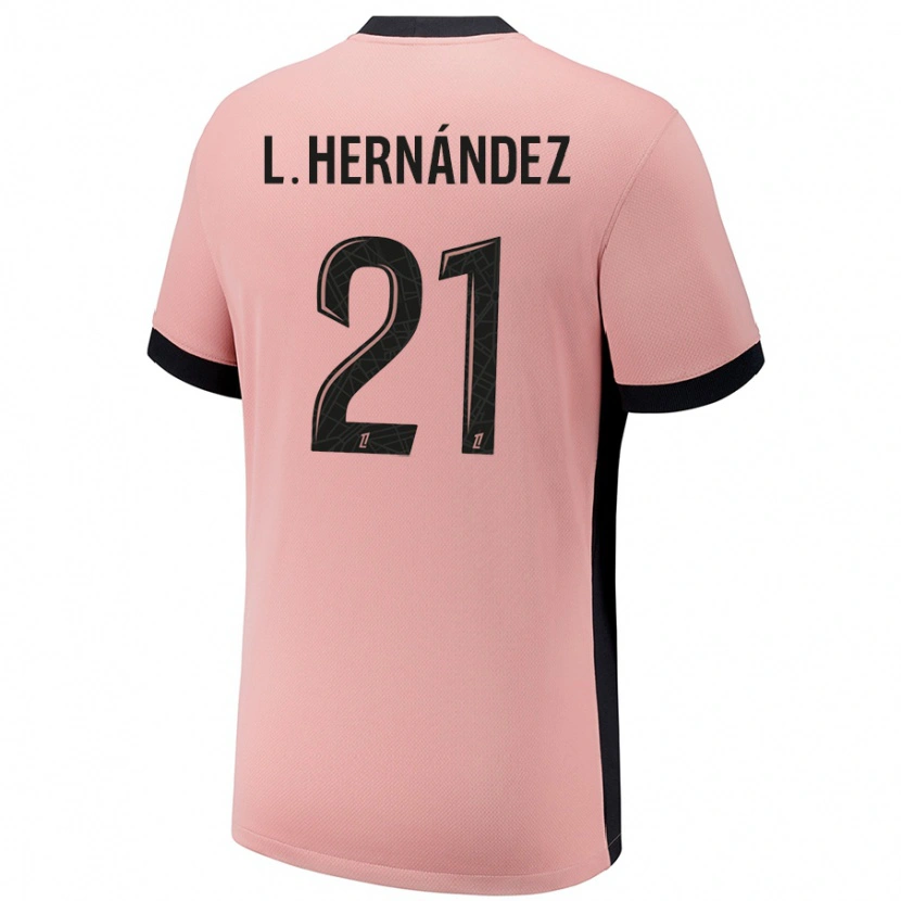 Danxenメンズリュカ・エルナンデス#21ラストピンクサードユニフォームシャツ2024/25ジャージーユニフォーム