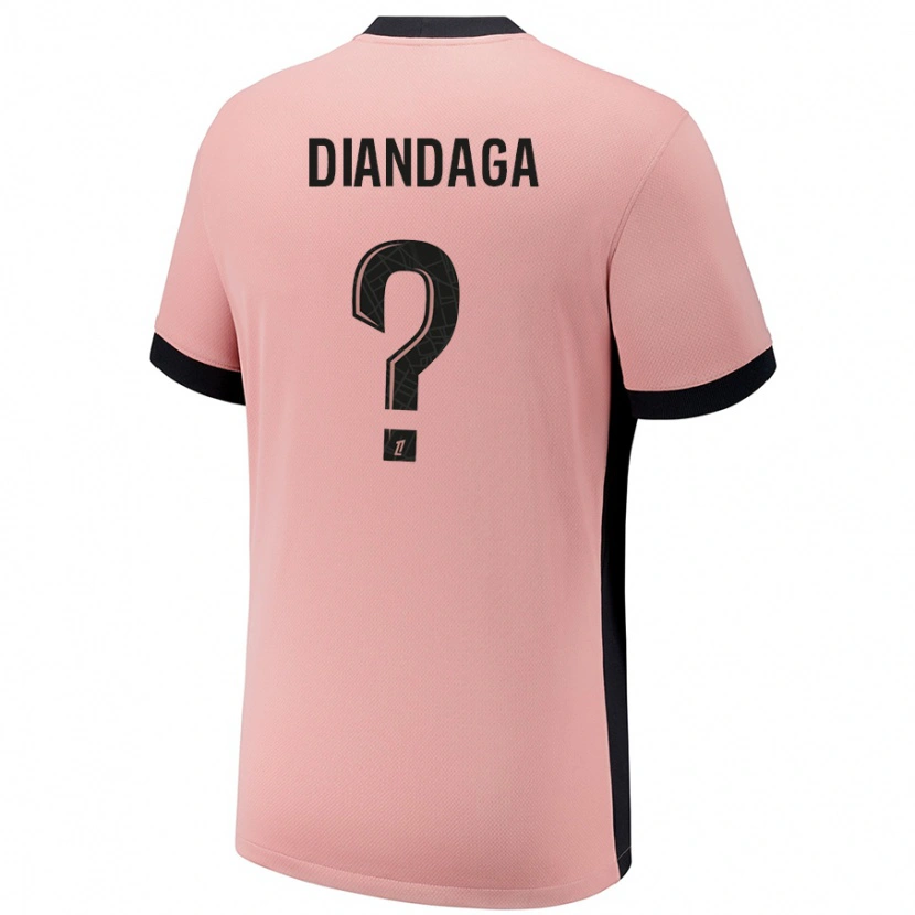 DanxenメンズHermann Diandaga#0ラストピンクサードユニフォームシャツ2024/25ジャージーユニフォーム