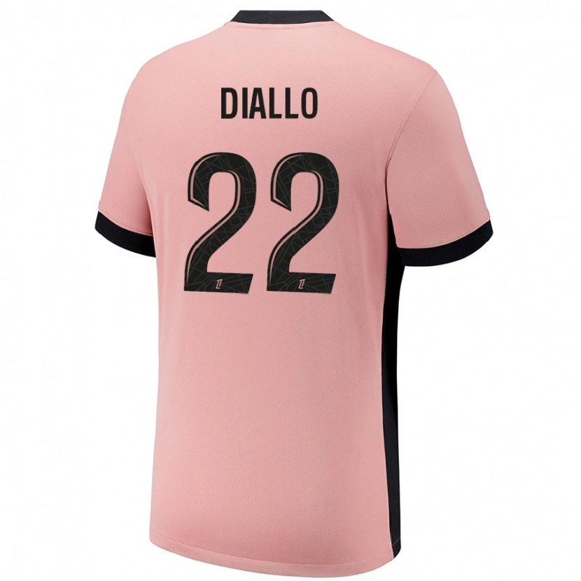 Danxenメンズアブドゥ・ディアロ#22ラストピンクサードユニフォームシャツ2024/25ジャージーユニフォーム
