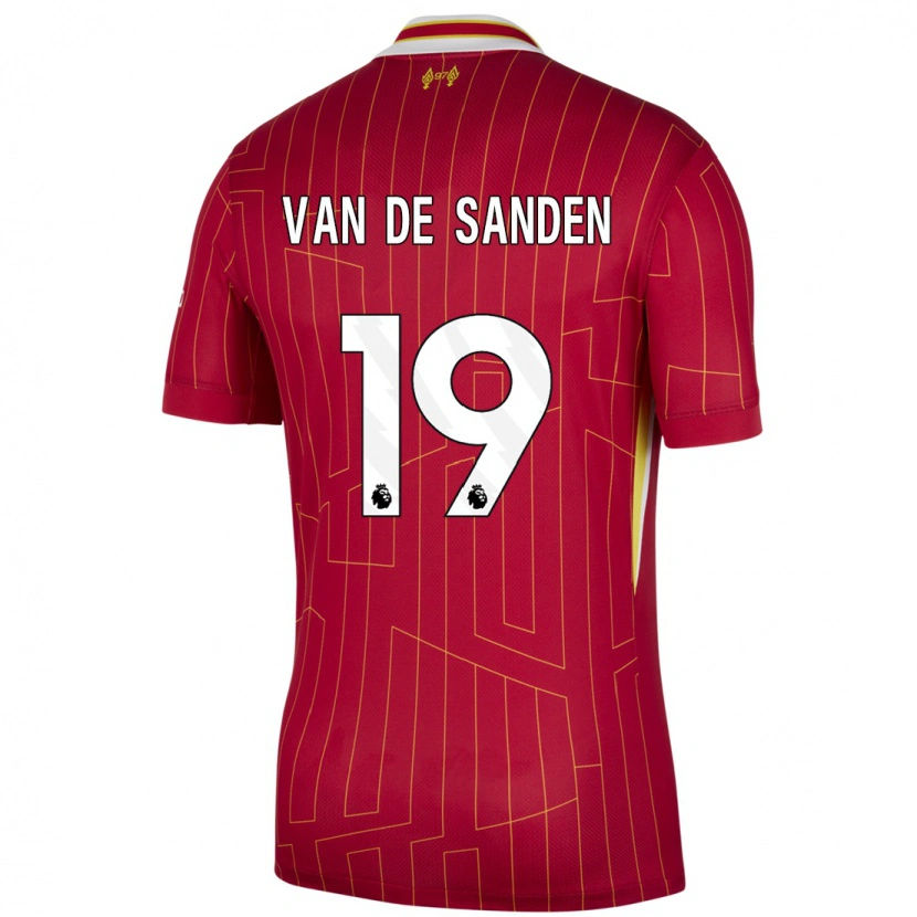 Danxenレディースシャニセ・ファンデサンデン#19赤 黄 白ホームシャツ2024/25ジャージーユニフォーム