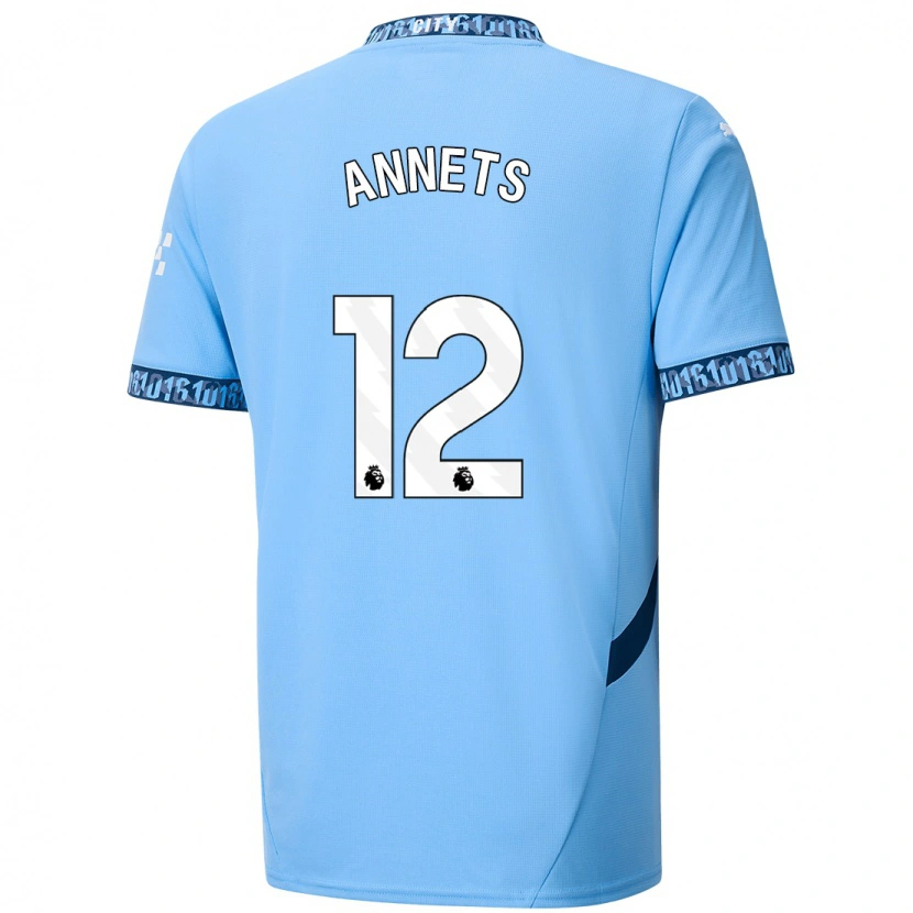 DanxenレディースEve Annets#12ネイビーブルーホームシャツ2024/25ジャージーユニフォーム