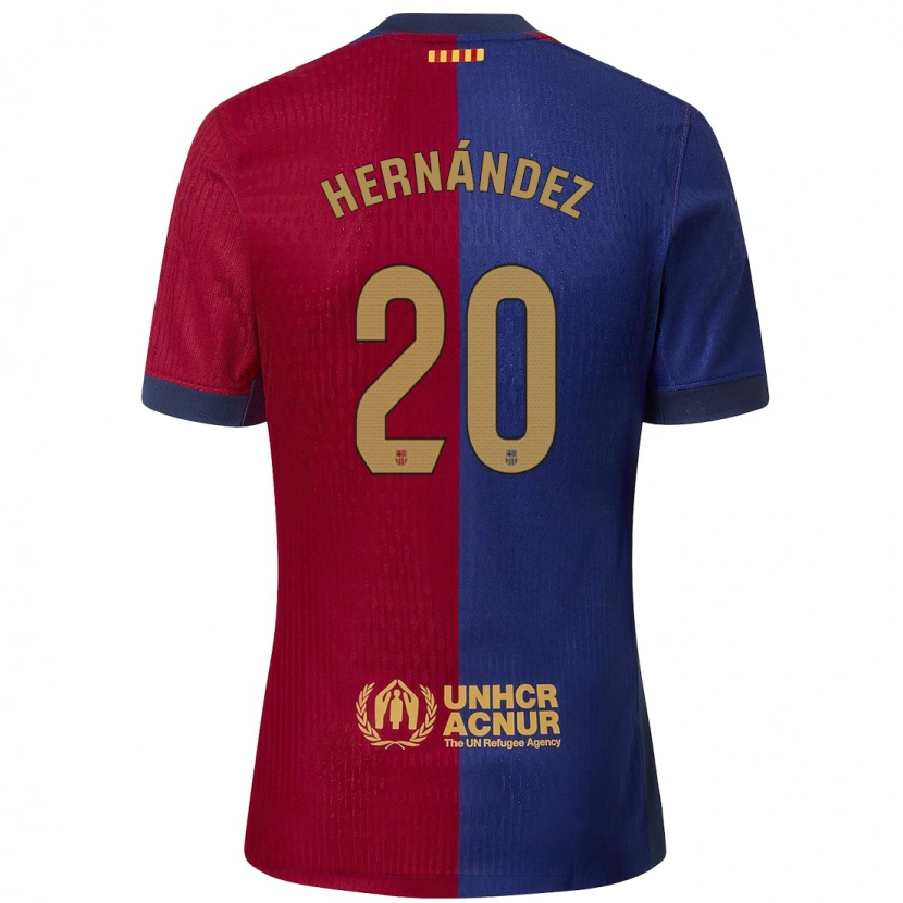 Danxenレディースウナイ・エルナンデス#20青 赤ホームシャツ2024/25ジャージーユニフォーム