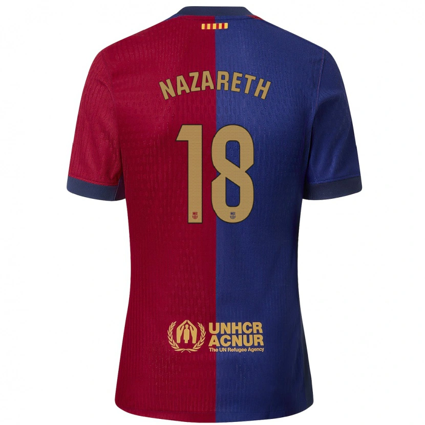 Danxenレディースフランシスカ・ナザレス#18青 赤ホームシャツ2024/25ジャージーユニフォーム