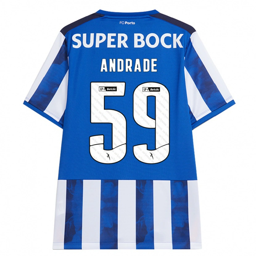 DanxenレディースTiago Andrade#59ブルーホワイトホームシャツ2024/25ジャージーユニフォーム