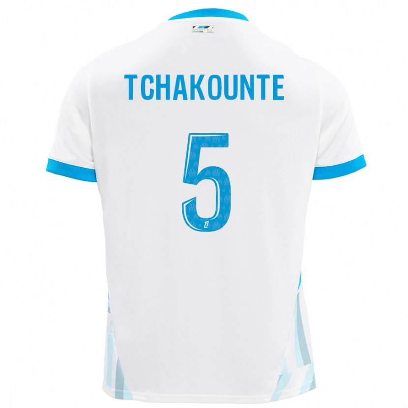 DanxenレディースAnnaëlle Tchakounté#5白 空 青ホームシャツ2024/25ジャージーユニフォーム