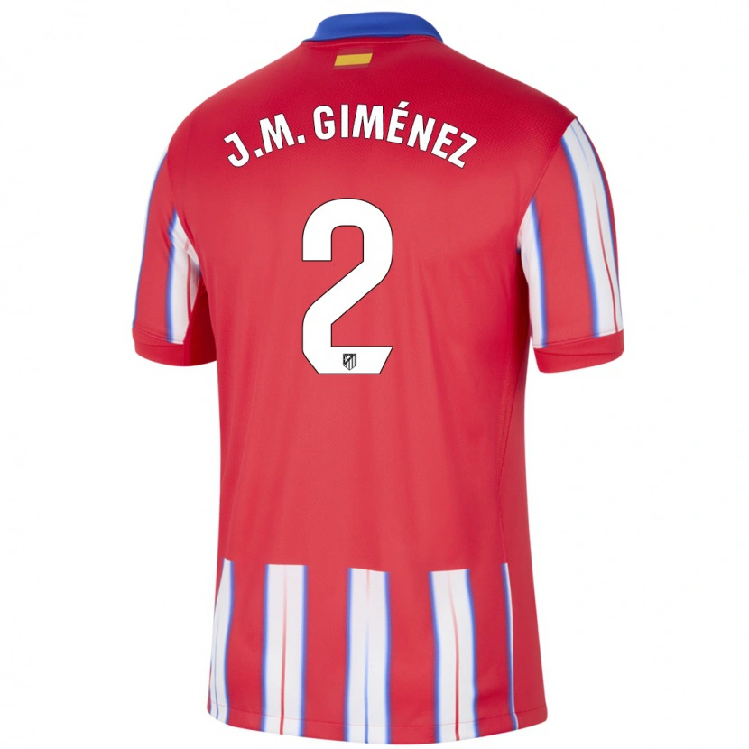 Danxenレディースホセ・マリア・ヒメネス#2赤 白 青ホームシャツ2024/25ジャージーユニフォーム