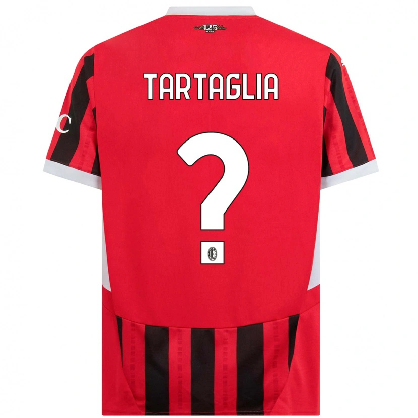 DanxenレディースEdoardo Tartaglia#0赤黒ホームシャツ2024/25ジャージーユニフォーム