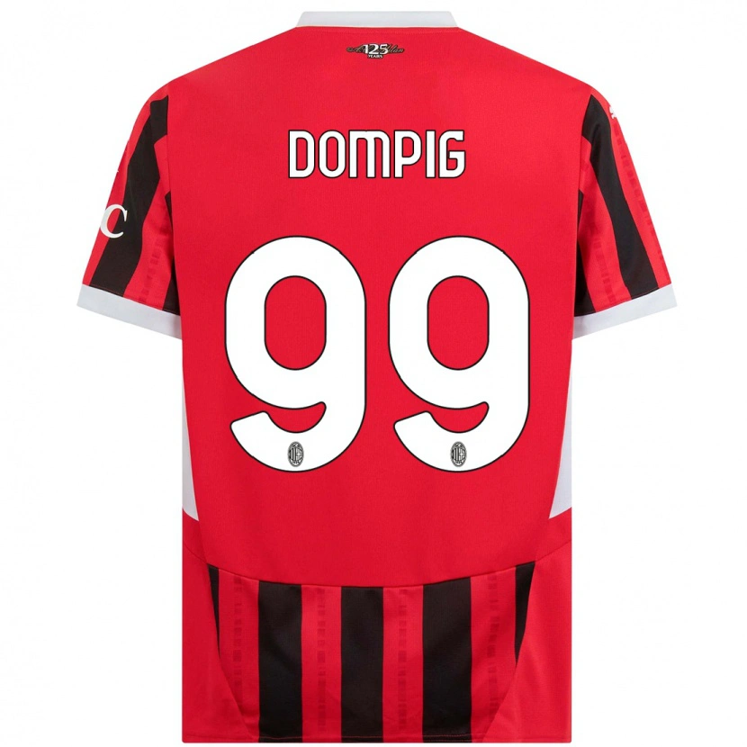 DanxenレディースChanté Dompig#99赤黒ホームシャツ2024/25ジャージーユニフォーム