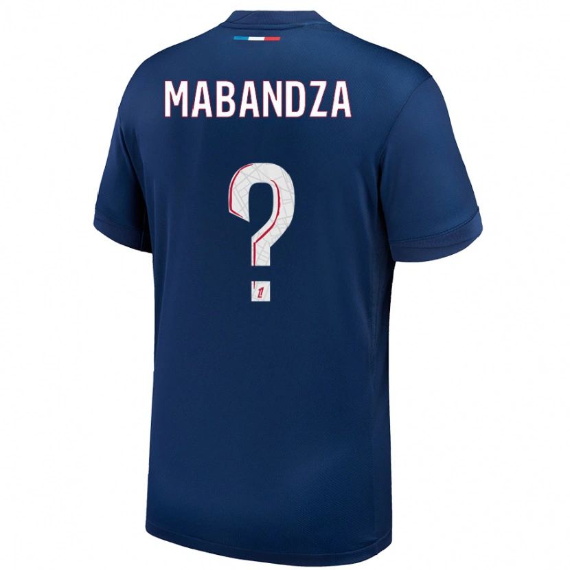 DanxenレディースEmeryc Mabandza Batantou#0ネイビーブルー ホワイトホームシャツ2024/25ジャージーユニフォーム