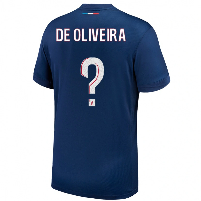 DanxenレディースMathieu De Oliveira#0ネイビーブルー ホワイトホームシャツ2024/25ジャージーユニフォーム