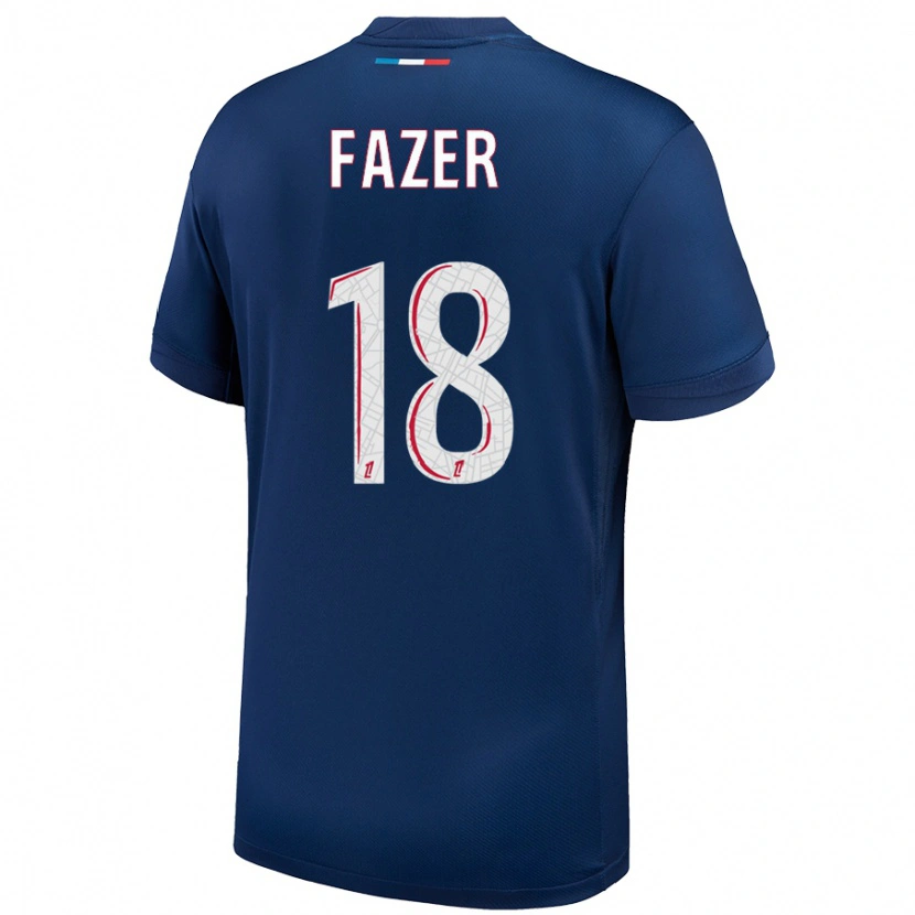 Danxenレディースローリナ・ファゼール#18ネイビーブルー ホワイトホームシャツ2024/25ジャージーユニフォーム