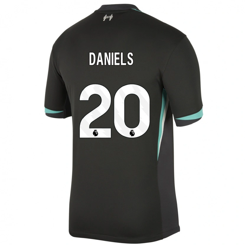 Danxenレディースヤナ・ダニエルズ#20ブラック アンスラサイト ホワイトアウェイシャツ2024/25ジャージーユニフォーム
