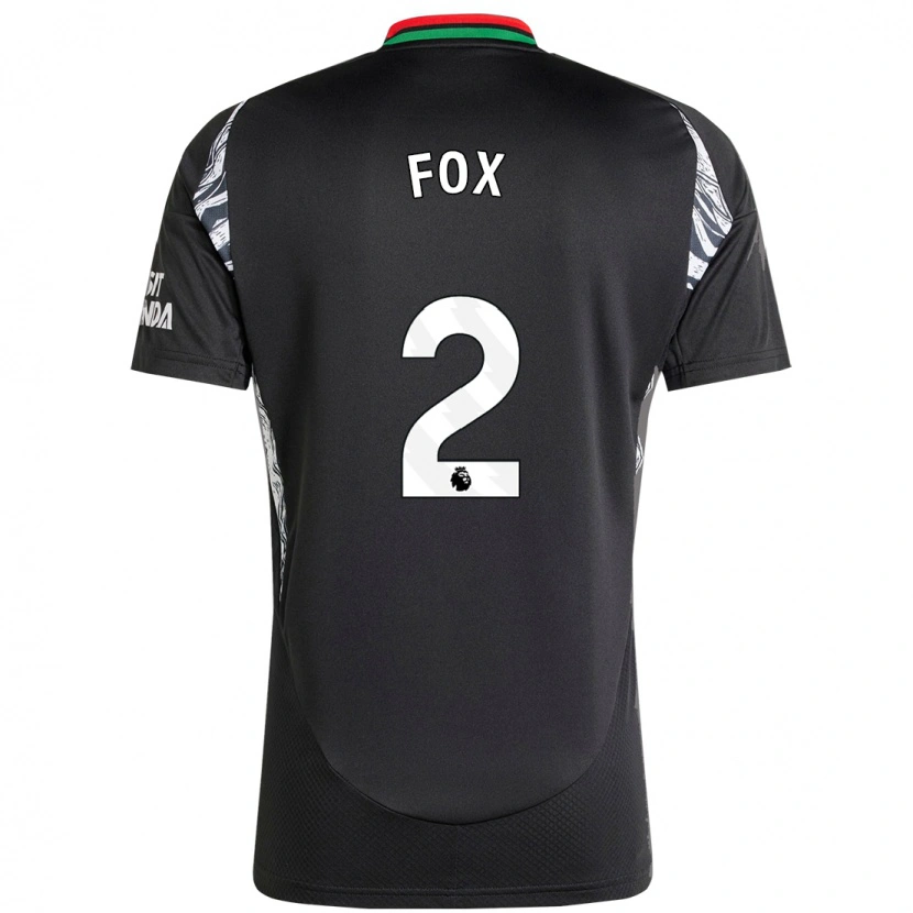 Danxenレディースエミリー・フォックス#2黒アウェイシャツ2024/25ジャージーユニフォーム