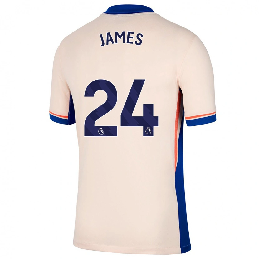 Danxenレディースリース・ジェイムズ#24ライトベージュアウェイシャツ2024/25ジャージーユニフォーム