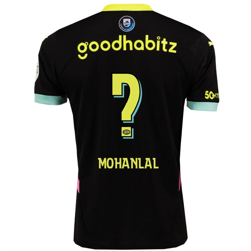 DanxenレディースPawan Mohanlal#0黒 黄アウェイシャツ2024/25ジャージーユニフォーム