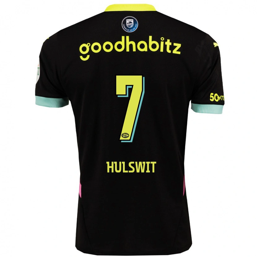 DanxenレディースZera Hulswit#7黒 黄アウェイシャツ2024/25ジャージーユニフォーム