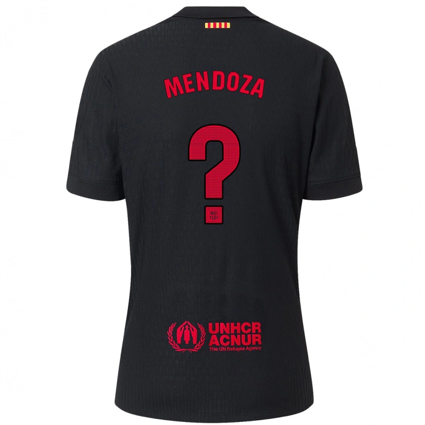 DanxenレディースByron Mendoza#0黒 赤アウェイシャツ2024/25ジャージーユニフォーム