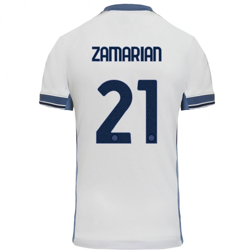 DanxenレディースMatteo Zamarian#21白 グレーアウェイシャツ2024/25ジャージーユニフォーム