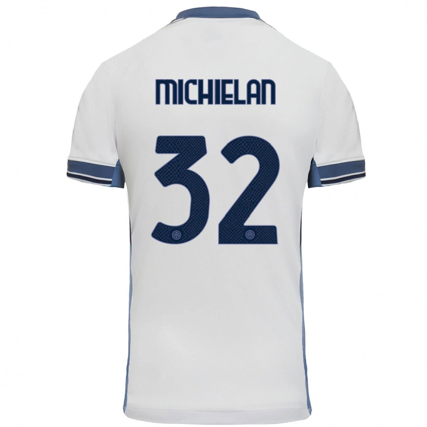 DanxenレディースMattia Michielan#32白 グレーアウェイシャツ2024/25ジャージーユニフォーム