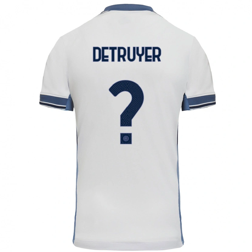 DanxenレディースMarie Detruyer#0白 グレーアウェイシャツ2024/25ジャージーユニフォーム