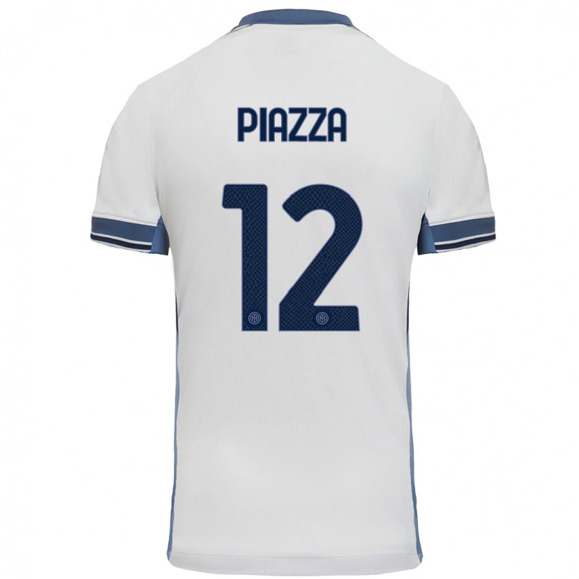 Danxenレディースアレッシア・ピアッツァ#12白 グレーアウェイシャツ2024/25ジャージーユニフォーム
