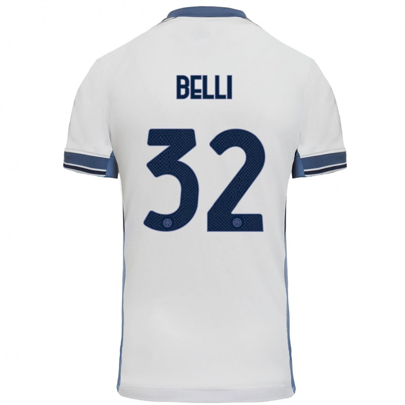 DanxenレディースElena Belli#32白 グレーアウェイシャツ2024/25ジャージーユニフォーム