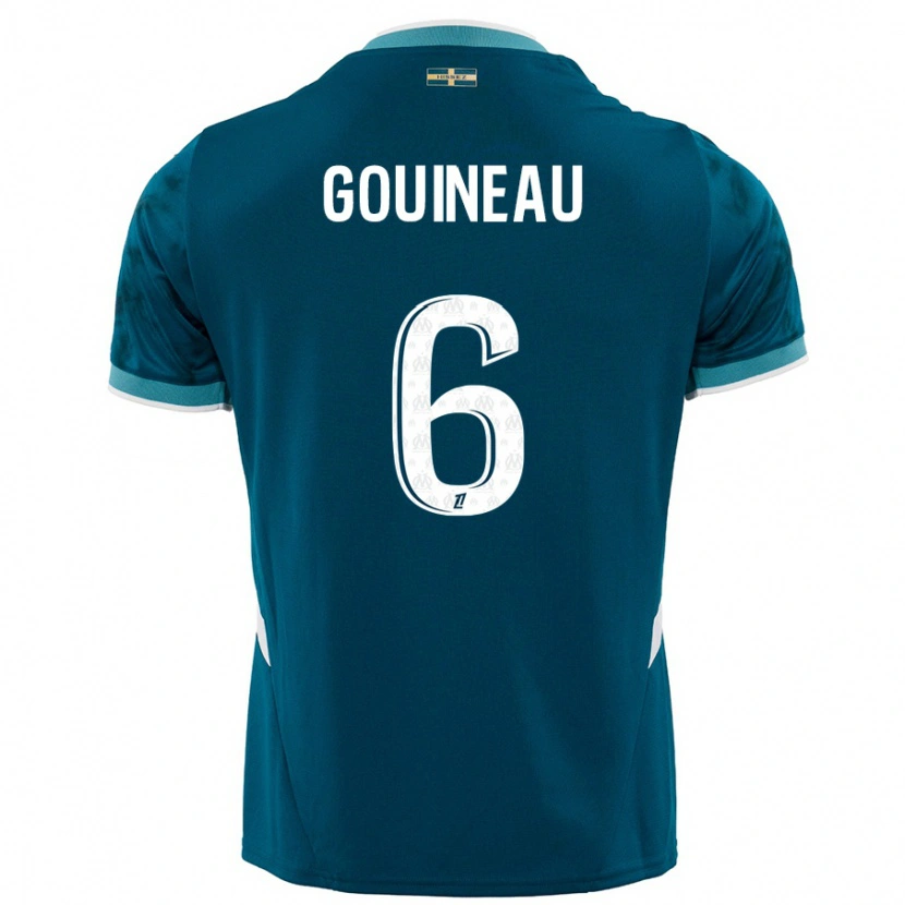 DanxenレディースColine Gouineau#6ターコイズブルーアウェイシャツ2024/25ジャージーユニフォーム