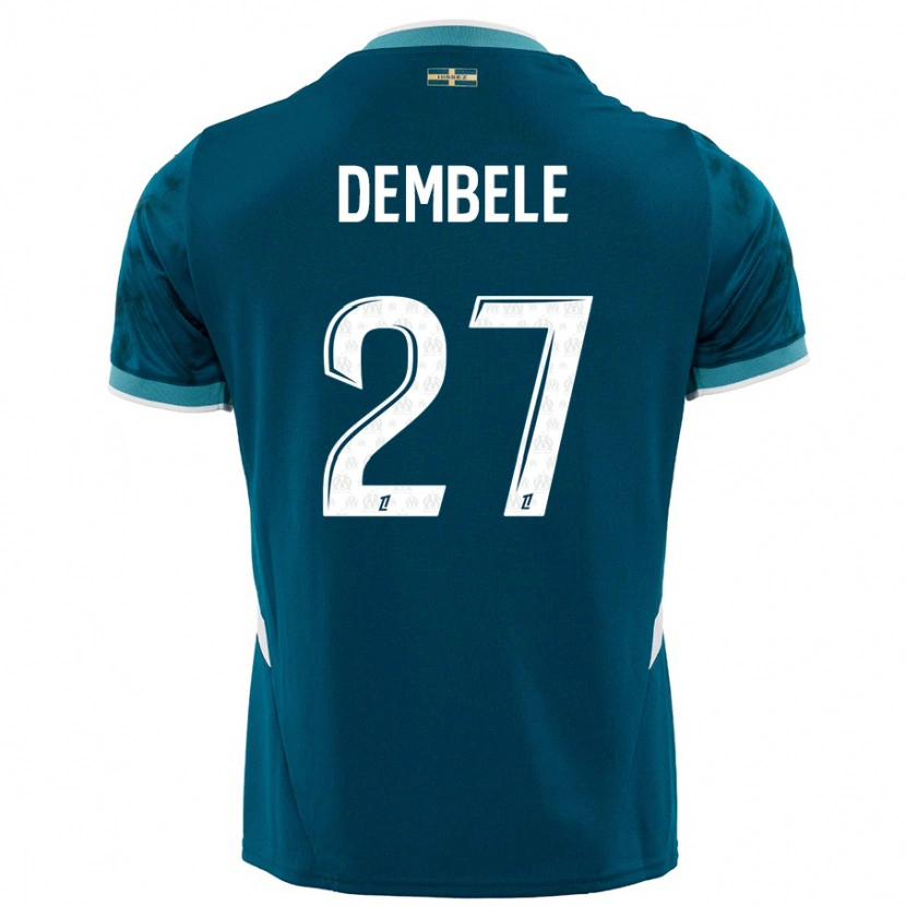 DanxenレディースCoumba Dembélé#27ターコイズブルーアウェイシャツ2024/25ジャージーユニフォーム