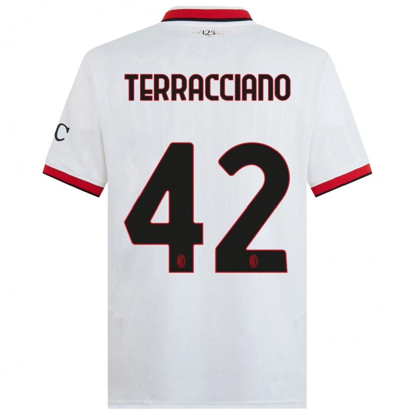 Danxenレディースフィリッポ・テッラッチャーノ#42白 黒 赤アウェイシャツ2024/25ジャージーユニフォーム