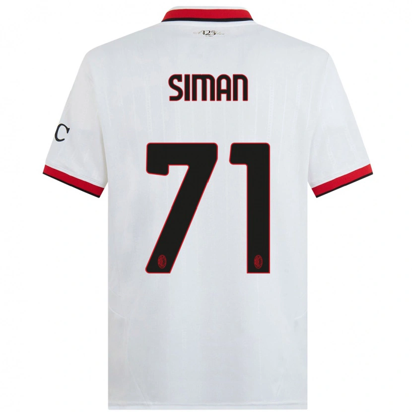 Danxenレディースアレクサンドル・シマン#71白 黒 赤アウェイシャツ2024/25ジャージーユニフォーム