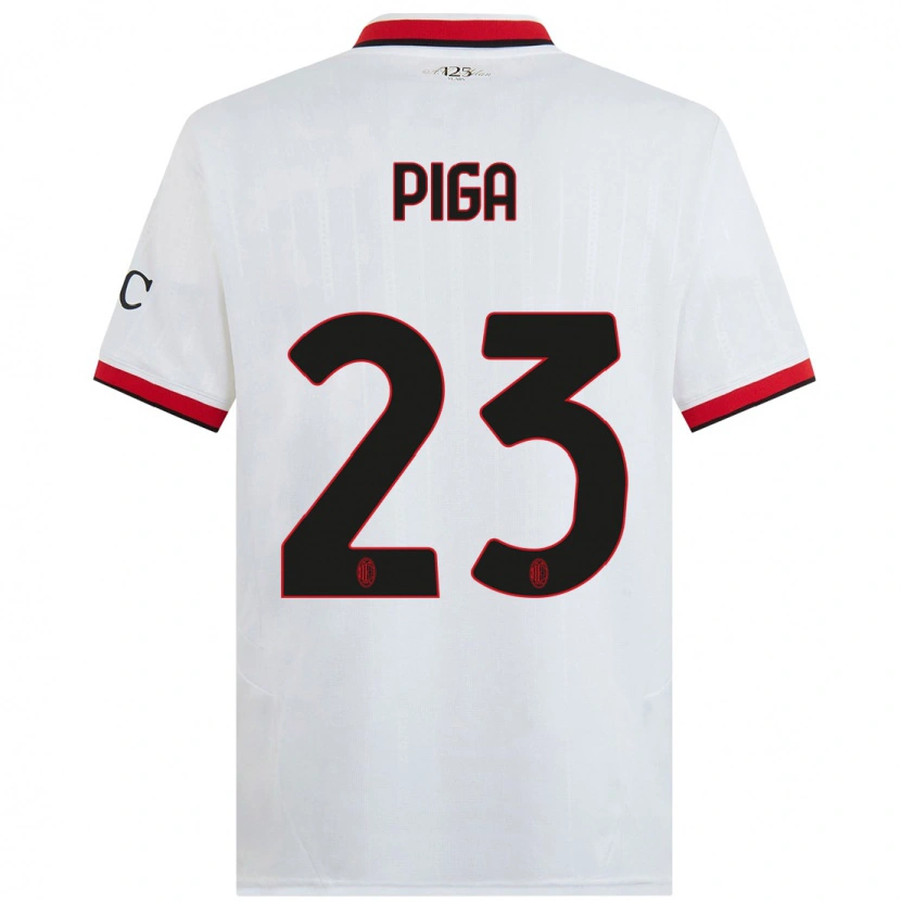 DanxenレディースJulie Piga#23白 黒 赤アウェイシャツ2024/25ジャージーユニフォーム