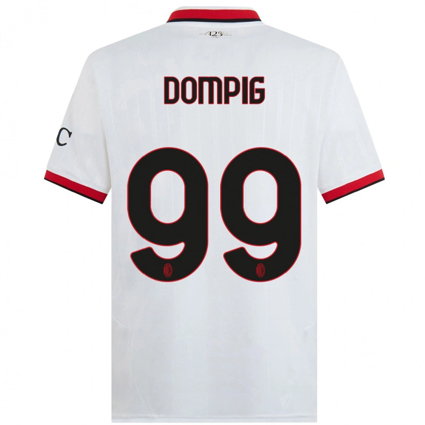 DanxenレディースChanté Dompig#99白 黒 赤アウェイシャツ2024/25ジャージーユニフォーム