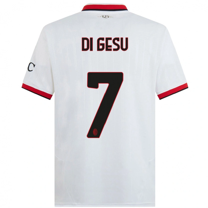 Danxenレディースエンリコ・ディ・ジェス#7白 黒 赤アウェイシャツ2024/25ジャージーユニフォーム